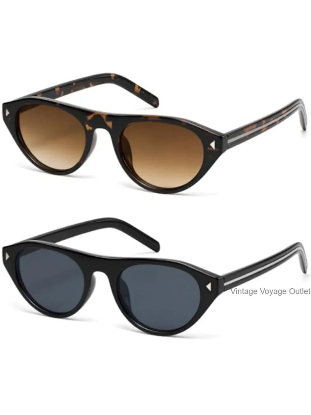 Retro Oval Cat Eye Sunglasses UV400 Protection Women Men Fashion Shades
